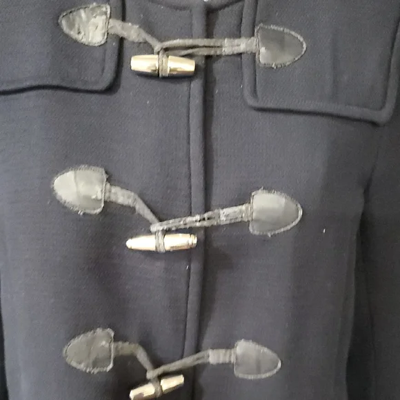 Sandro Women's Navy Toggle Pea Coat - Picture 7 of 17